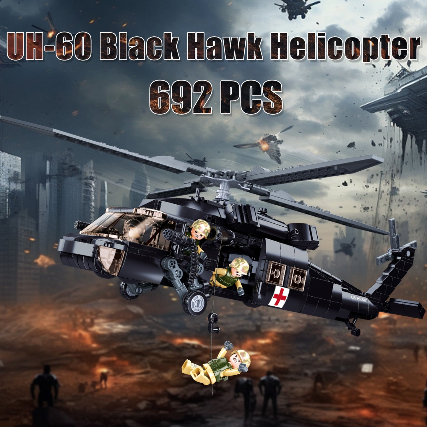UH-60 Black Hawk Hubschrauber-Bausatz, 692 Teile