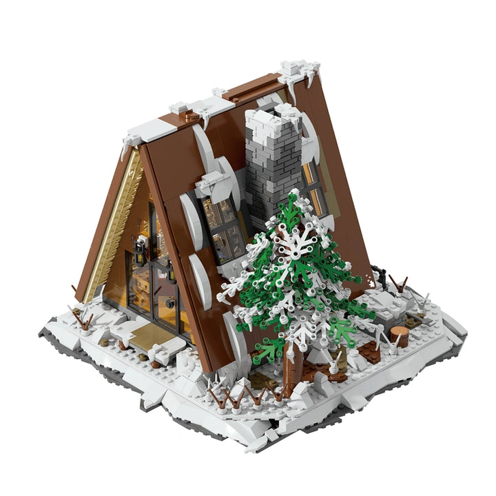 Xbert ZY66151 The A-Frame snow Cabin building block set