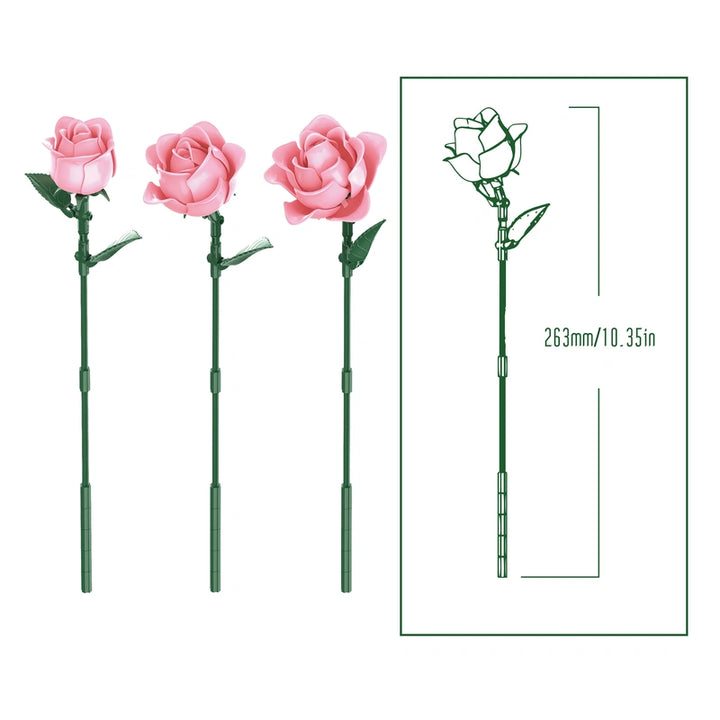 FreeTribe ZYBL-11019 The Pink Rose building block set – image 2