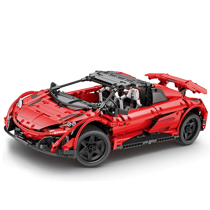 Reobrix ZZ11002-D The 1:10 Scale Red 675LT Spider (Motorized Model) building block set