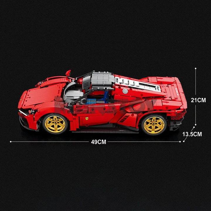 Reobrix ZZ11025-D The 1:10 Scale Ferrari Daytona SP3 (Motorized Model) building block set – image 2