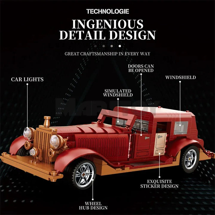 Reobrix ZZ11033 The 1:12 Phantom Classic Car building block set – image 2