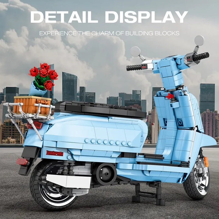 Reobrix ZZ11037 The Retro Scooter Blue building block set – image 2