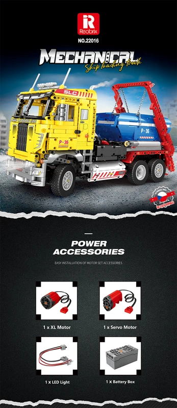 Reobrix ZZ22016 The Arocs Bucket Loader Truck building block set – image 2