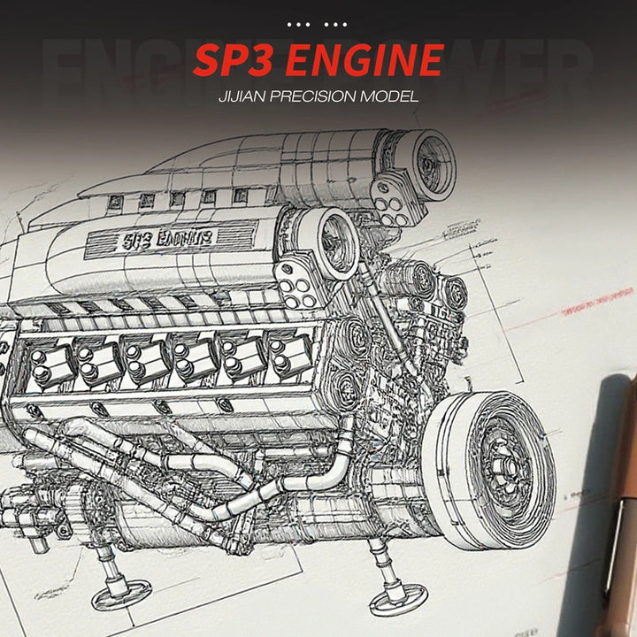 Reobrix ZZ33016 The Ferrari SP3 Engine with Motor building block set – image 2