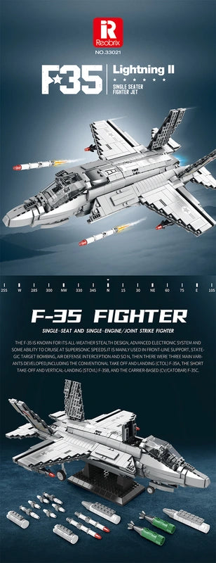 Reobrix ZZ33021 The F-35B Fighter building block set – image 2
