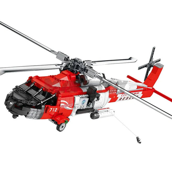 Reobrix ZZ33026 The HH-60J Coast Guard Search-and-Rescue Helicopter building block set