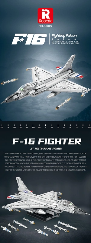Reobrix ZZ33027 The F-16 Fighter building block set – image 2