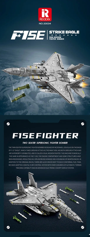 Reobrix ZZ33034 The F-15E Fighter building block set – image 2
