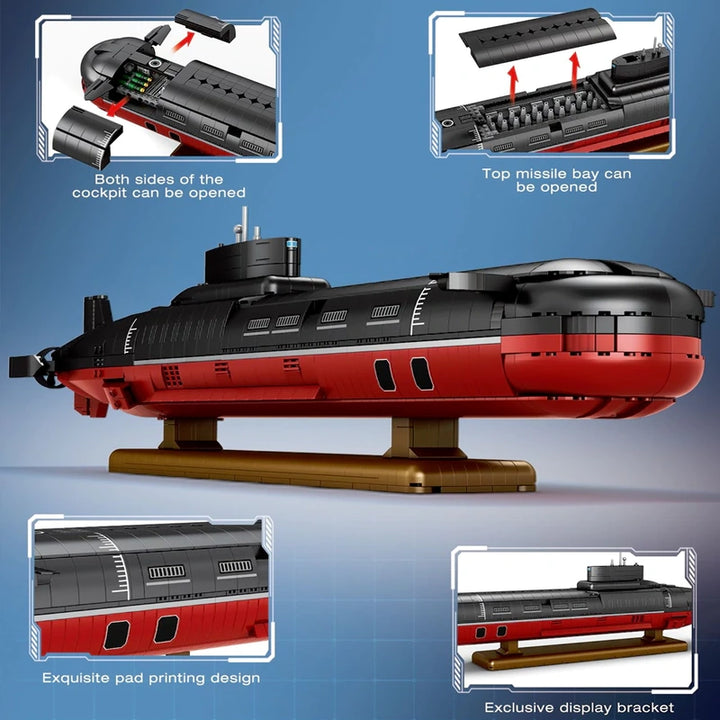 Reobrix ZZ33048 The Project 941 Typhoon-Class Submarine building block set – image 2