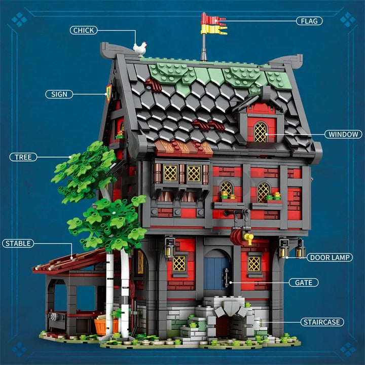 Reobrix ZZ66017 The Medieval Tavern THE CRUSADER'S INN building block set – image 2