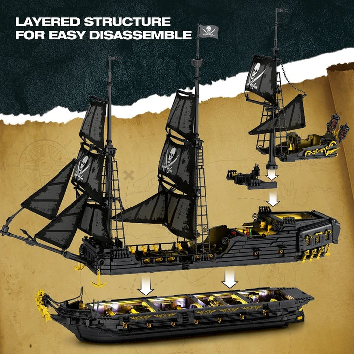 Reobrix ZZ66036 The Black Pearl Pirate Ship building block set – image 2