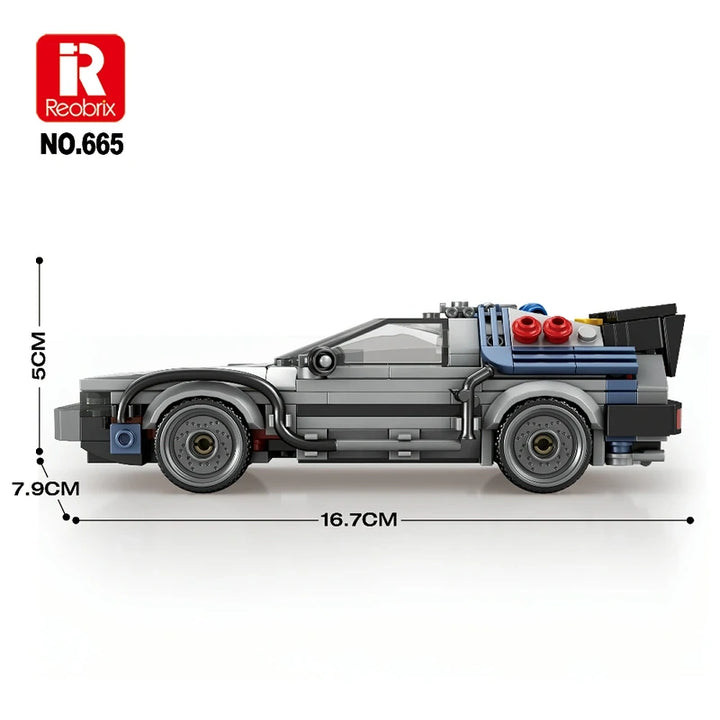 Reobrix ZZ665 The Futuristic DMC Sports Car building block set – image 2
