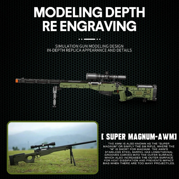 Reobrix ZZ77026 The AWM Sniper Rifle building block set – image 2