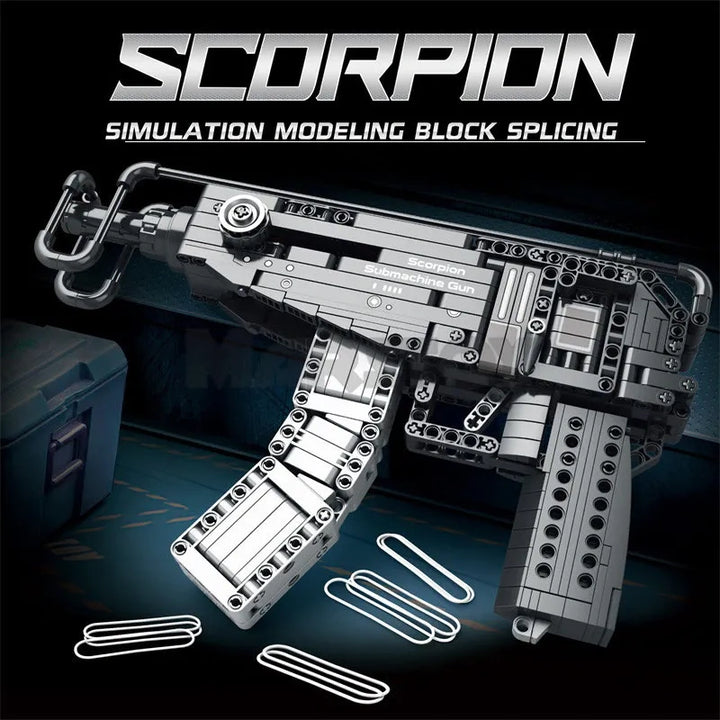 Reobrix ZZ77029 The Scorpion Submachine Gun building block set – image 2