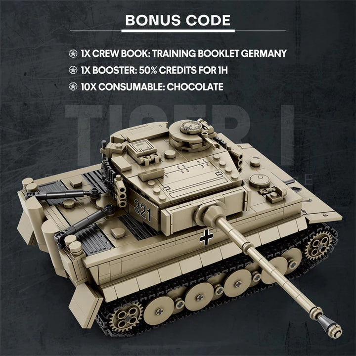 Reobrix ZZ77031 The Tiger I Tank building block set – image 2