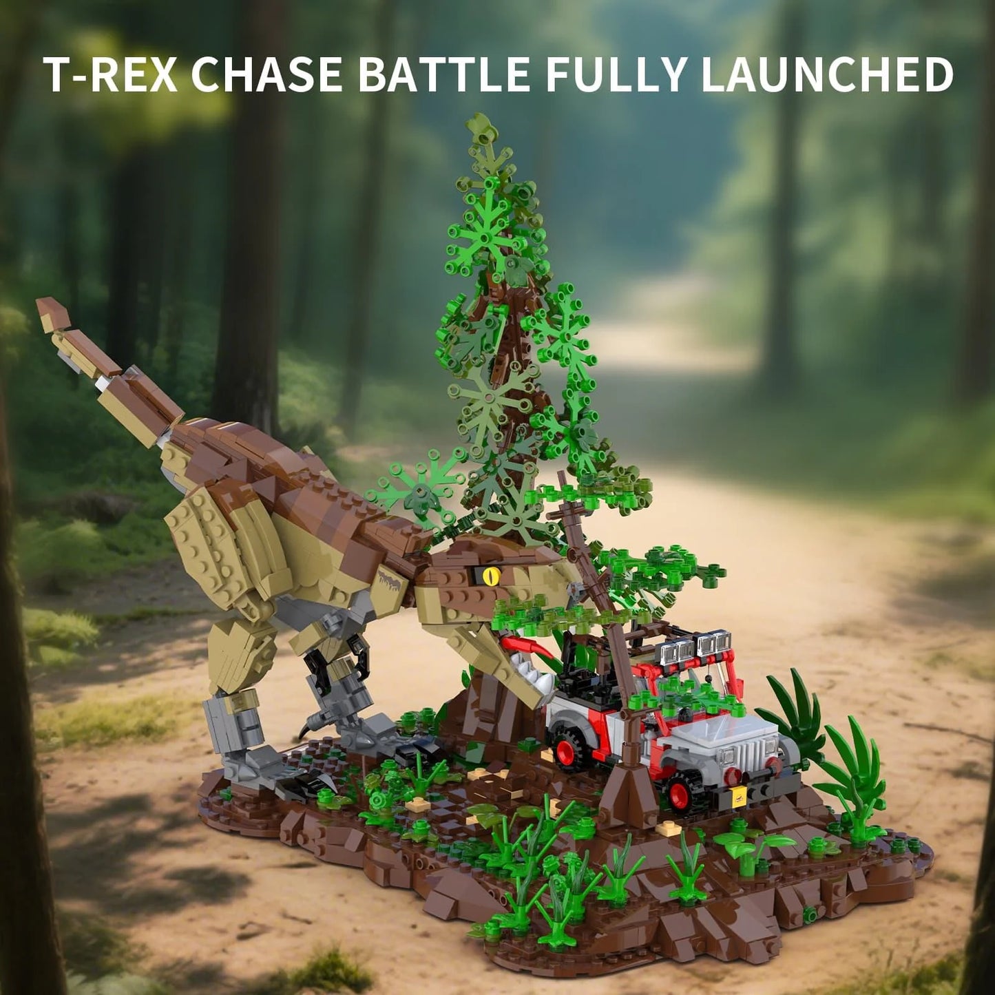 Xbert 66124 T-REX CHASE Monster Dinosaur Building Set