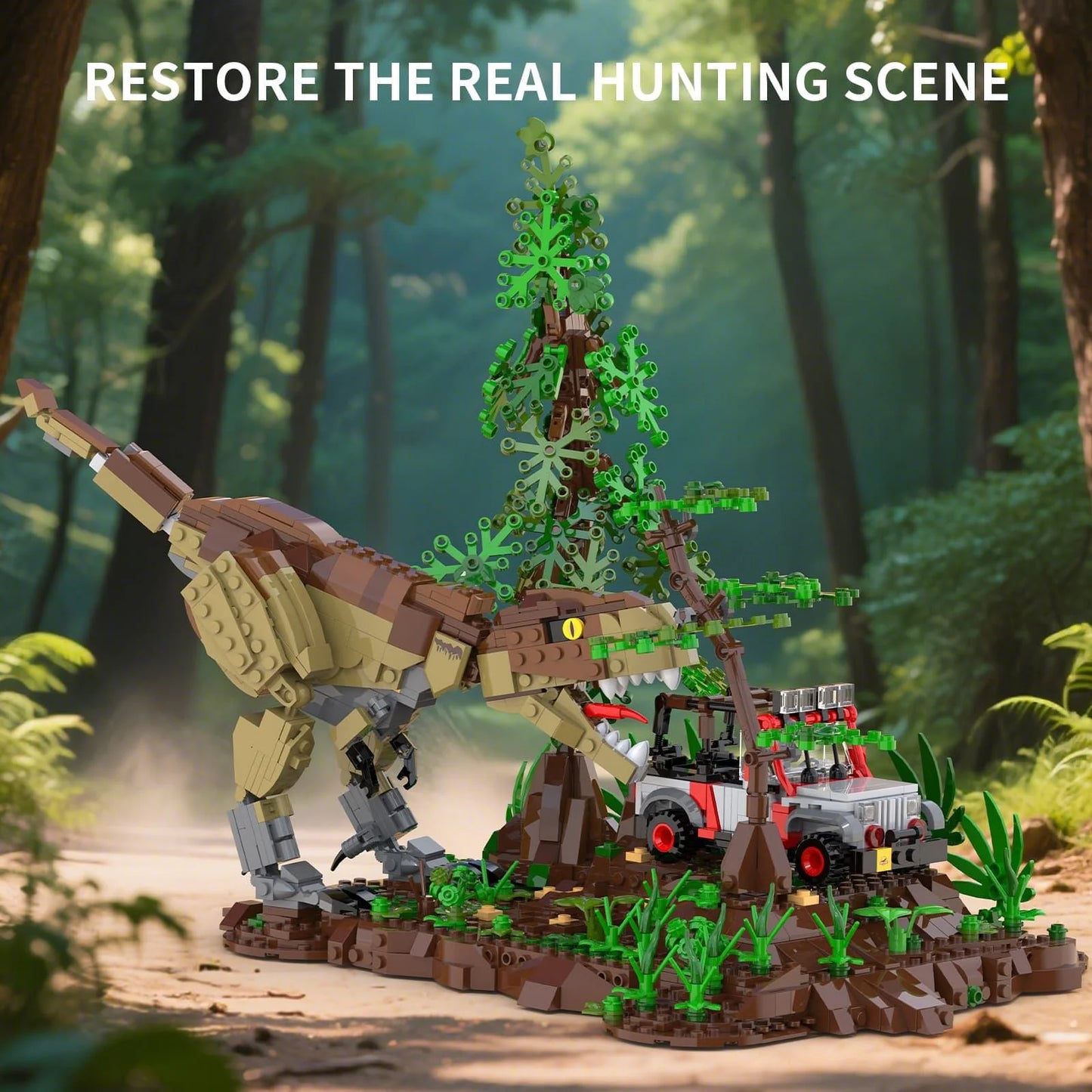 Xbert 66124 T-REX CHASE Monster Dinosaur Building Set