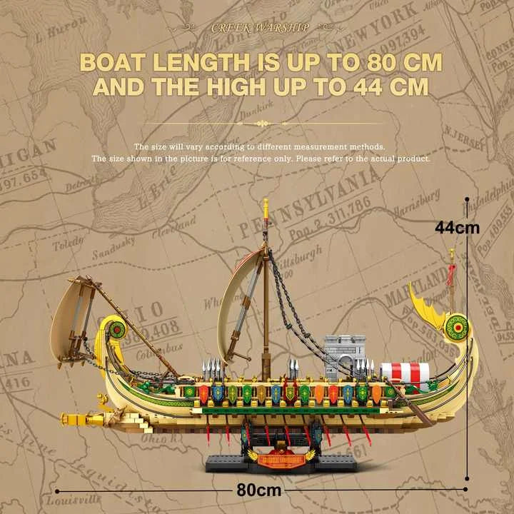 Reobrix 66102 Military Greek Warship Building Set