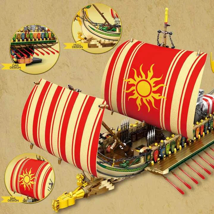 Reobrix 66102 Military Greek Warship Building Set