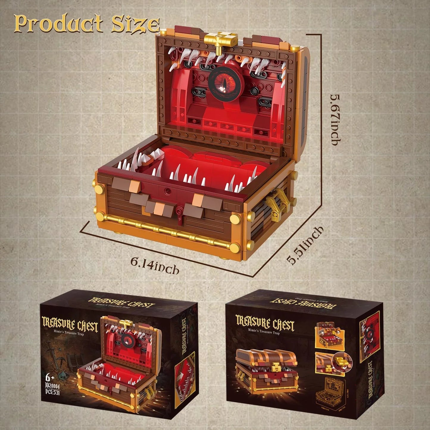 FreeTribe KK20004 Monster Dice Storage Box Building Set