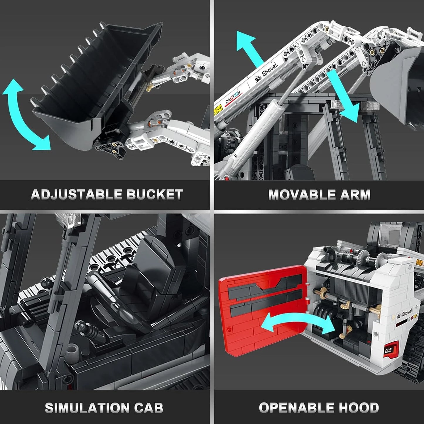 Reobrix 22004 Bobcat Skid Steer Loader Building Set