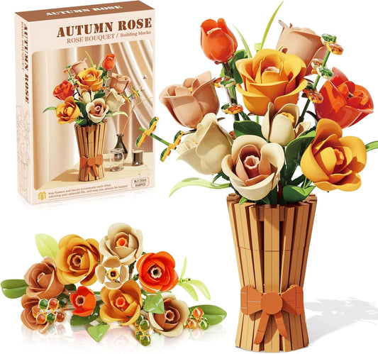 MJ13066 Roses Bouquet Botanical Collection Kits Artificial Flower Set