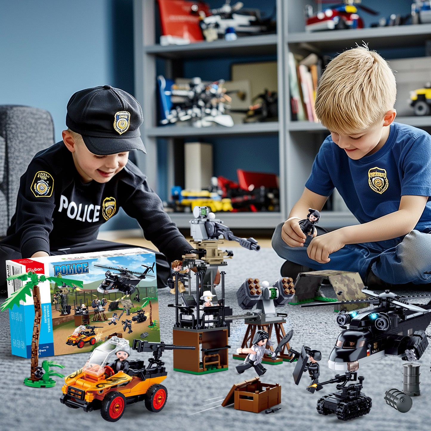 SWAT Polizei-Raid-Baukasten, 1340 Teile