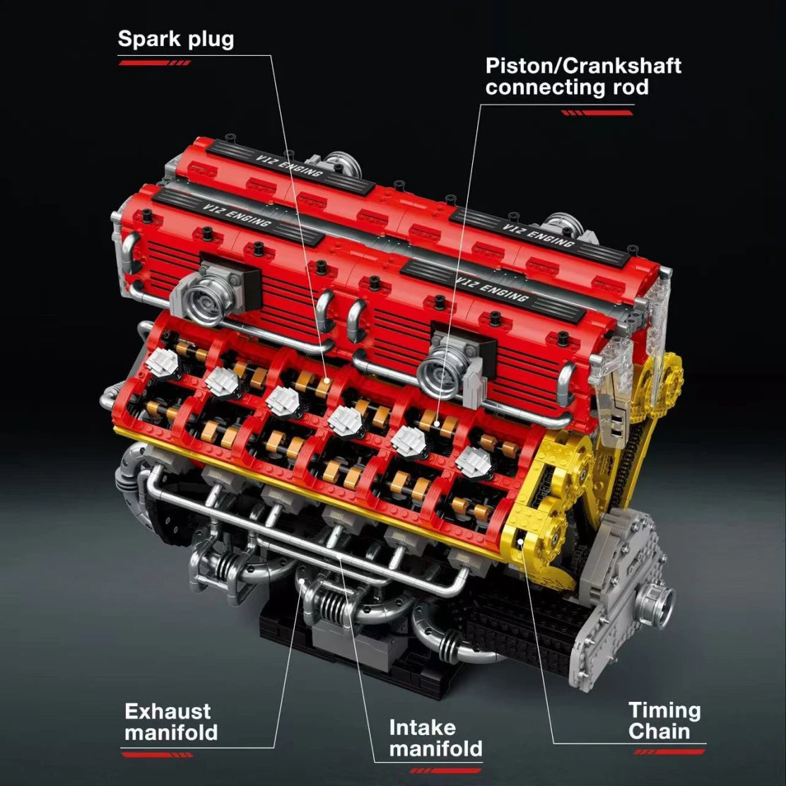 Reobrix 33017 V12 ENGINE With Motor